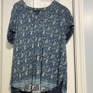 Lucky Brand Blue Paisley Blouse